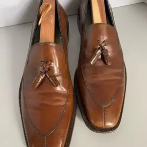 Mens Salvetore Ferragamo shoes size 9 model UG15044 Amazon.com | Ferragamo SEUL (EE/Wide) Leather Cap Toe Welted  main image 3